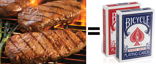 Steaks and Decks of Playing Cards