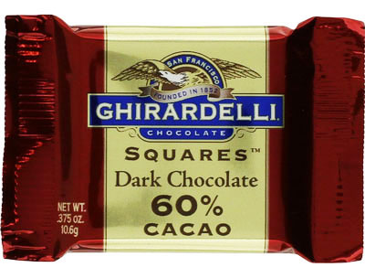 ghirardelli dark chocolate square
