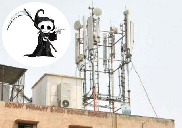 5g microwave tower in schools