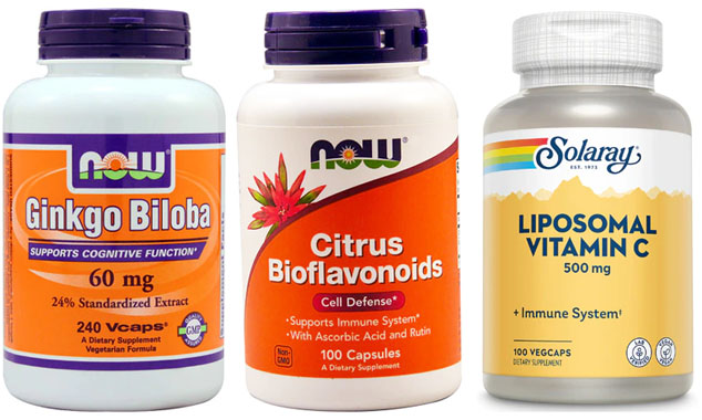 supplements for ginkgo citrus bioflavonoids and liposomal vitamin c